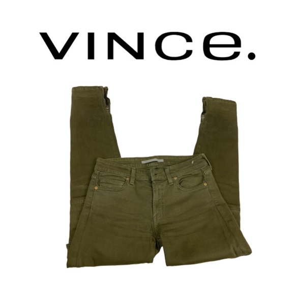Vince Denim - Vince Army Color Green  Skinny Cargo Jeans. Sz 27
